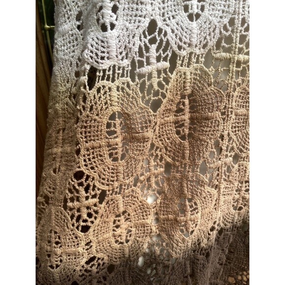 COCO + CARMEN Crochet Cotton Ombre Tunic Tank Top L/XL Boho Festival Beach - Picture 12 of 16